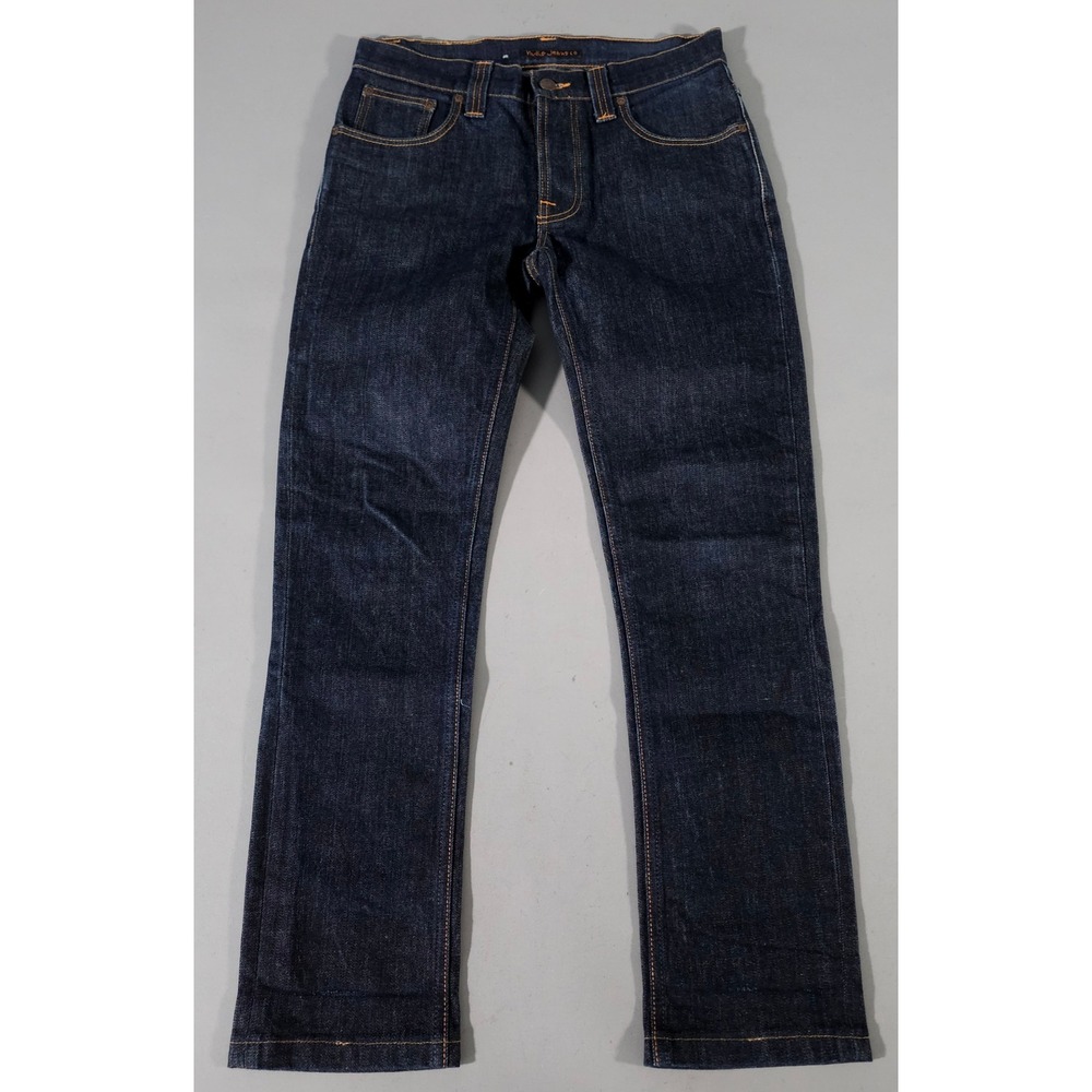 Nudie Jeans Co Denim Jeans Mens 31x34 Dark Wash Straight Leg Organic Cotton